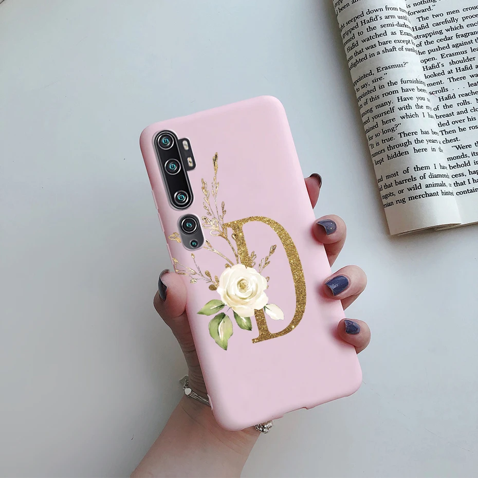 For Xiaomi Mi Note 10 lite Note 10 Pro Case Silicone Back Cover Cute Letters Soft Phone Case For Xiaomi mi Note 10 lite Pro Case