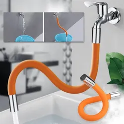 Faucet Extension Extender Bathroom 360° Rotation Adjust Free Bending Faucet Splash-proof Universal Extension Tube For Wash Basin