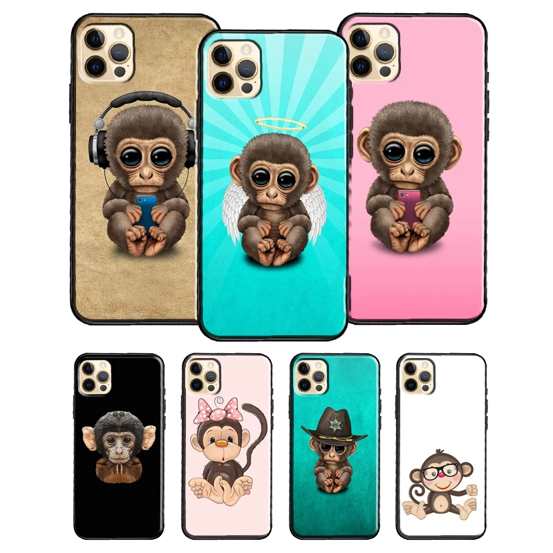 Monkey Gorilla Ape Baby Case Per Iphone 13 Pro Max Se2 X Xr Xs Max 7 8 Plus Custodia Per Iphone 11 14 Pro Max 12 Mini