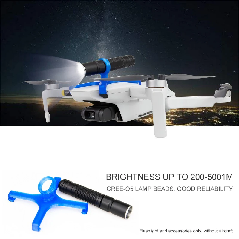 Best OAE Drone Searchlight For Dji Mavic Mini Drone Flight Searchlight LED Lights Night Flight Searchlight Flashlight Use The AAA Battery 