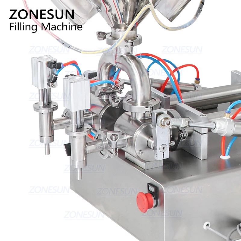 ZONESUN смешивание с нагревателем Наполнитель очень вязкий материал пасты для сахара, шоколада Соуса Упаковочное оборудование бутылка машина для наполнения