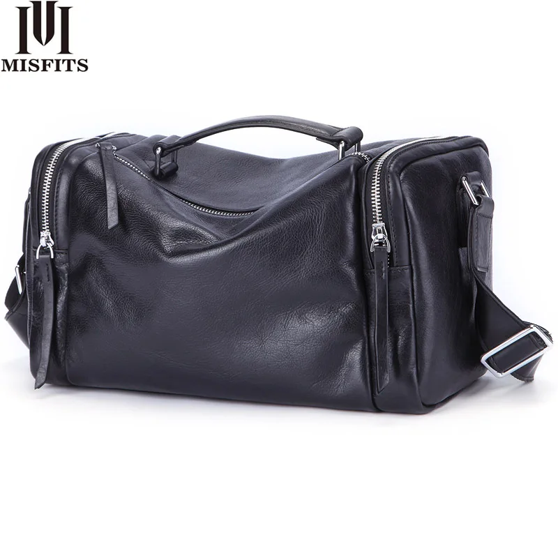 

New Style Large-Volume Square Casual Leather Handbag Solid Color Full-grain Leather Men Single-shoulder Crossbody Bag Briefcase