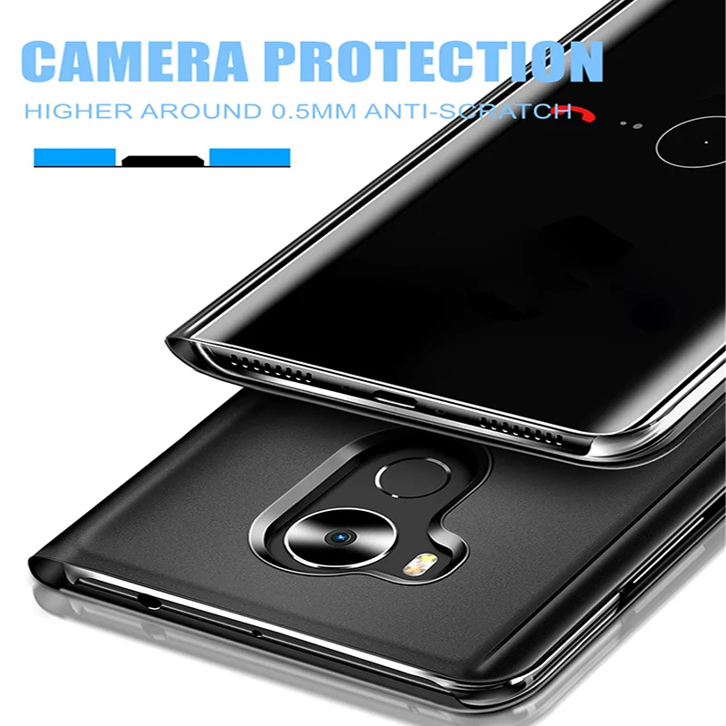 Умный зеркальный флип чехол для Huawei P30 P20 P10 Lite Pro Honor 10 20 9 9X V20 8X 8A 8C Y5 Y6 Y7 Y9 Prime
