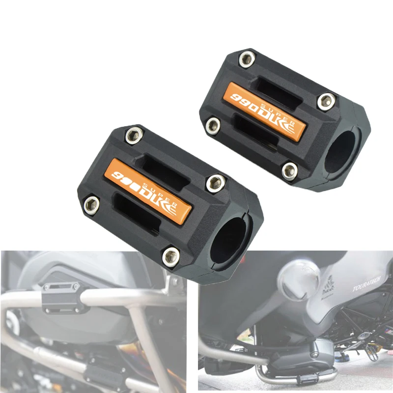 

Universal Motorcycle Engine Crash Bar Protection Motorbike Bumper Decorative Guard Block With LOGO FOR KTM 990 Super Duke