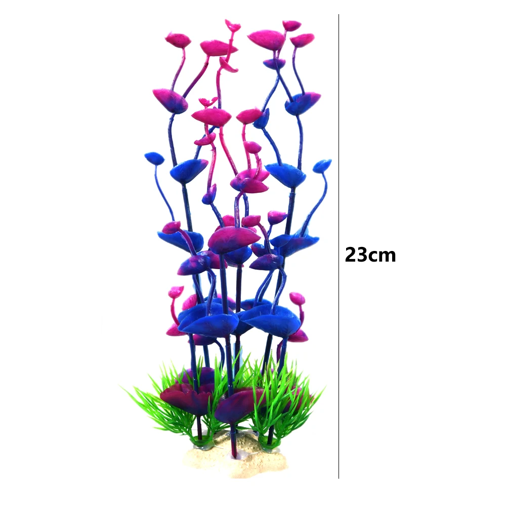 1PC PVC Fish Tank Decoration Simulation Artificial Trumpet Environmental Aquarium Simulation Fake Aquatic Plants