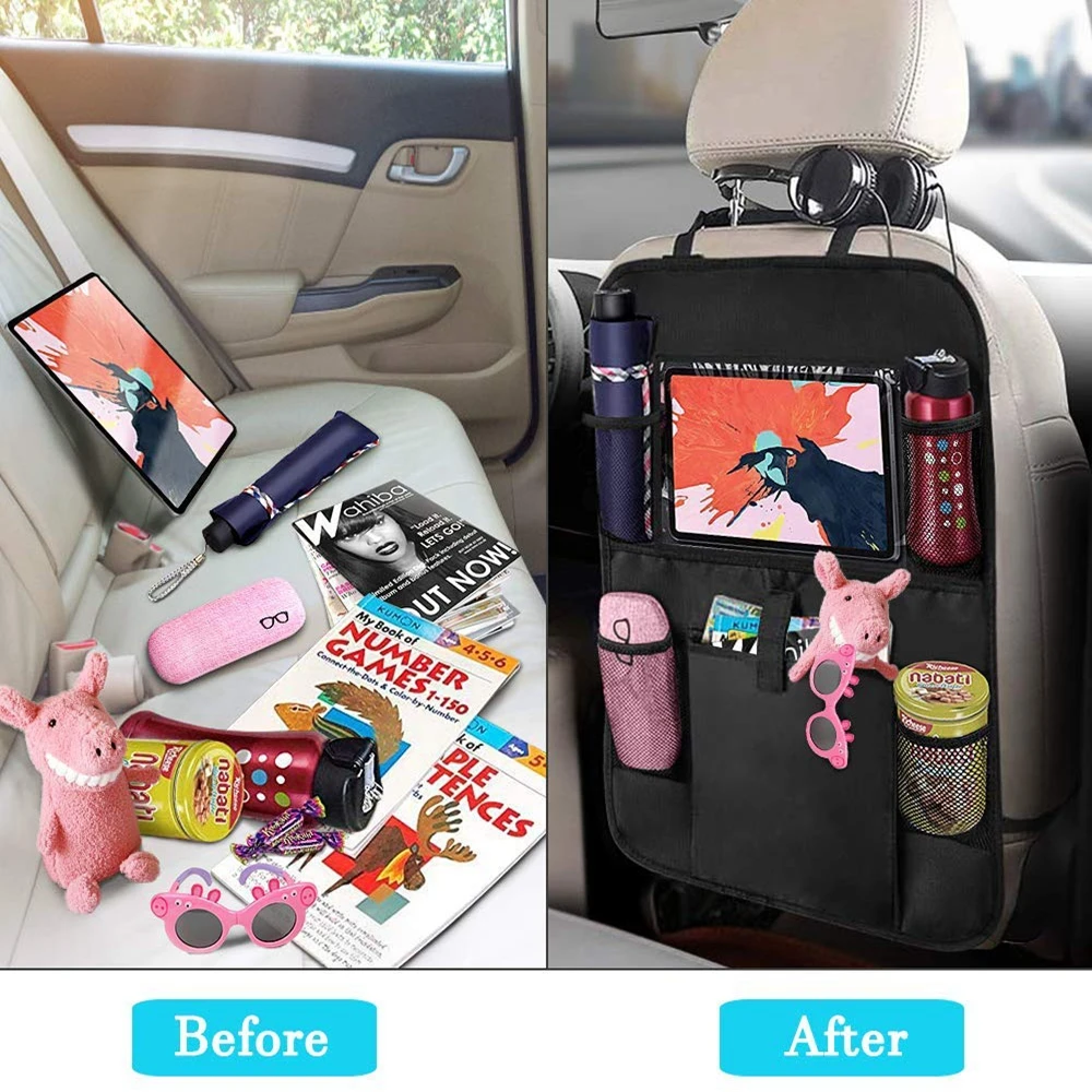 Universal Car Seat Back Organizer Auto Storage Bag Holder Protector Baby Kids 