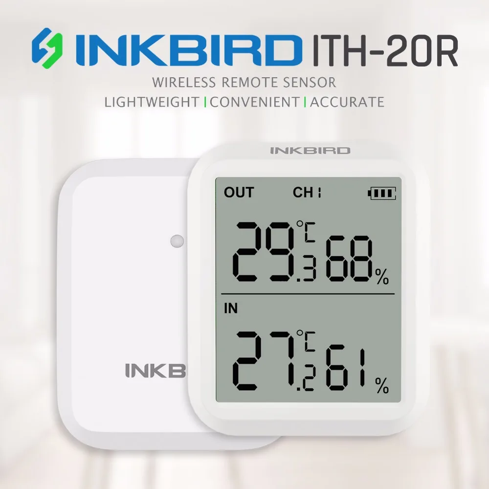 Inkbird ITH 20R термометр с гигрометром для помещений и улицы комбинированное