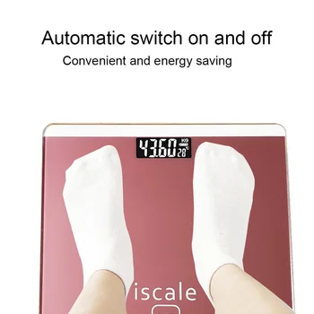 

Household Weighing Scale LED Digital Household weight scale health scale 26cm electronic scale with temperature measurement Hot