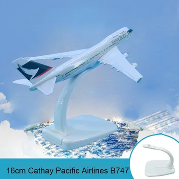 

16cm Cathay Pacific Airlines Airplane Model Boeing 747 Metal HK Aviation Model B747 Airway Aircraft Model Scale Toy Gift 1:400