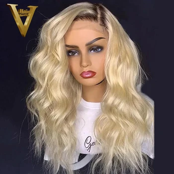 

Transparent Lace 1B 613 Ombre Blonde Lace Front Wig Body Wave 13x6 Lace Front Human Hair Wigs Pre Plucked Brazilian Remy 150