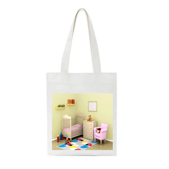 

SCCFMM Women Female Casual Shoulder Bag Ladies Canvas Handbag High Capacity Foldable Reusable Shopping Tote Bag For Girl Student