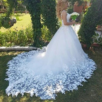 

LORIE Sexy 2019 Robe de soiree Lace Wedding Dress Sweetheart Ball Gowns Bridal Dress With Train High Quality Wedding Gowns New