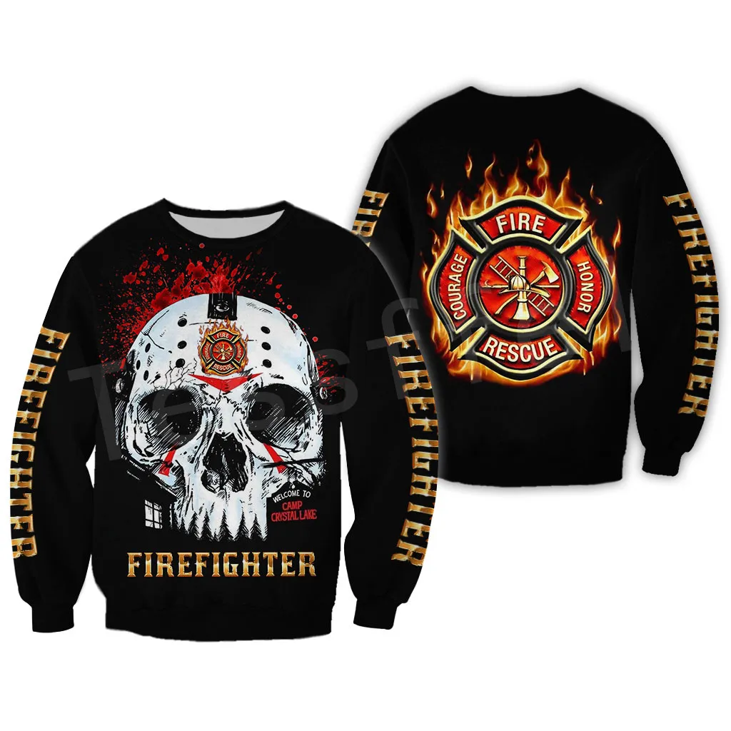 Tessffel Firefighters Suit Firemen hero Harajuku Pullover NewFashion 3DfullPrint Zipper Hoodies Sweatshirt Jacket Men Women s 2