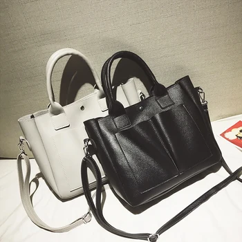 

сумка 2020 New Spring Pu Leather Women Shoulder Bags Casual Fashion Large Capacity Simple Handbags Vintage Ladies Crossbody Bags