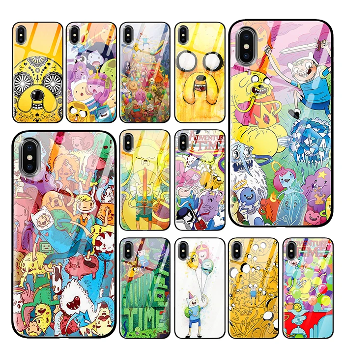Чехлы для телефонов Adventure Time Skull Jake из закаленного стекла для iPhone 5 5S SE 6 6s 7 8 Plus X XS Max XR задняя крышка