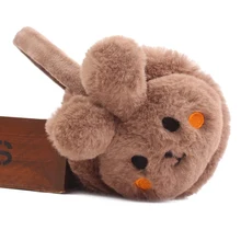 Новые милые зимние теплые наушники для девочек и мальчиков, плюшевые теплые наушники с кроликом, Детские милые зимние наушники, теплые наушники с ушками