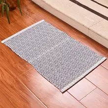 Горячая распродажа Горячая ручной тканый хлопковый льняной дверной коврик простая Модная Бытовая ткань для спальни fang hua dian zi