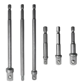 

Socket Adapters Drill BIts Set Hex Shank 1/4 3/8 1/2 Inch Combination Drive