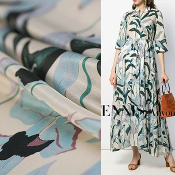 

Natural silk crepe de chine fabric cloth per meter 16mm 143 cm width drape printed clothing dress fabric alibaba express