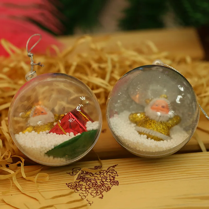 

70pcs 7cm Christmas Tree Decorations Transparent Ball Clear Plastic Ball for Wedding Candy Box Favors Gift Bag New Year