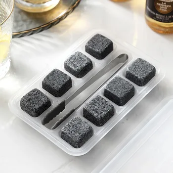 

Whiskey Stone Cube Cooling Ice Stone Wine Cooler Chillers Decanter Whisky Stones Drink Rocks Gift Set
