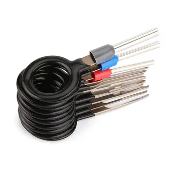 

11pcs Car Plug Terminal Wiring Removal Key Connector Pin Terminal Fast Extractor Tool KFZ Stecker ISO Pin Release Tool Hot