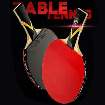 

BOER 5STARS Paulownia Table Tennis Racket Lightweight Powerful Ping Pong Paddle Bat Grip Table Tennis Training with bag