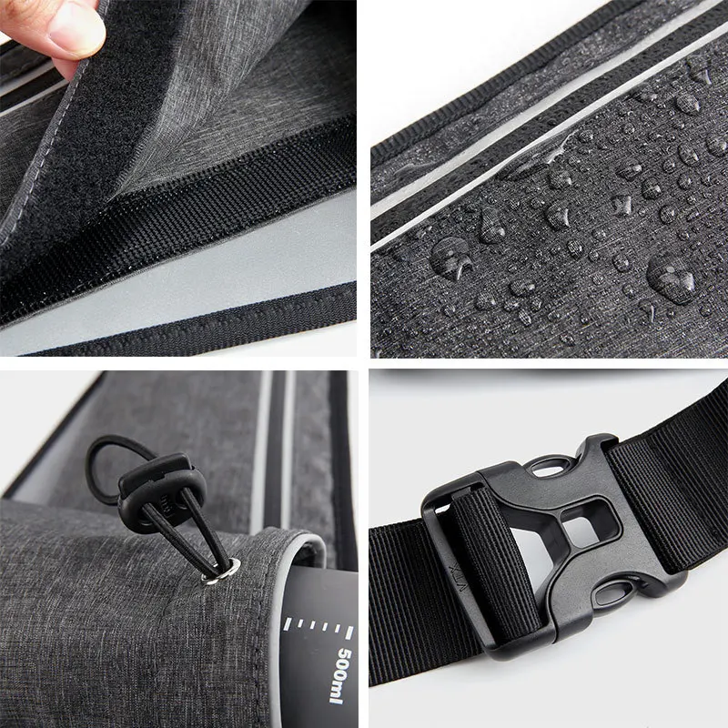 Travel Bum Bag Fanny Pack Waist Bag Zipped Outdoor Sports Pouch Casual Adjustable High Capacity Men Sport Bottle Waist Bag