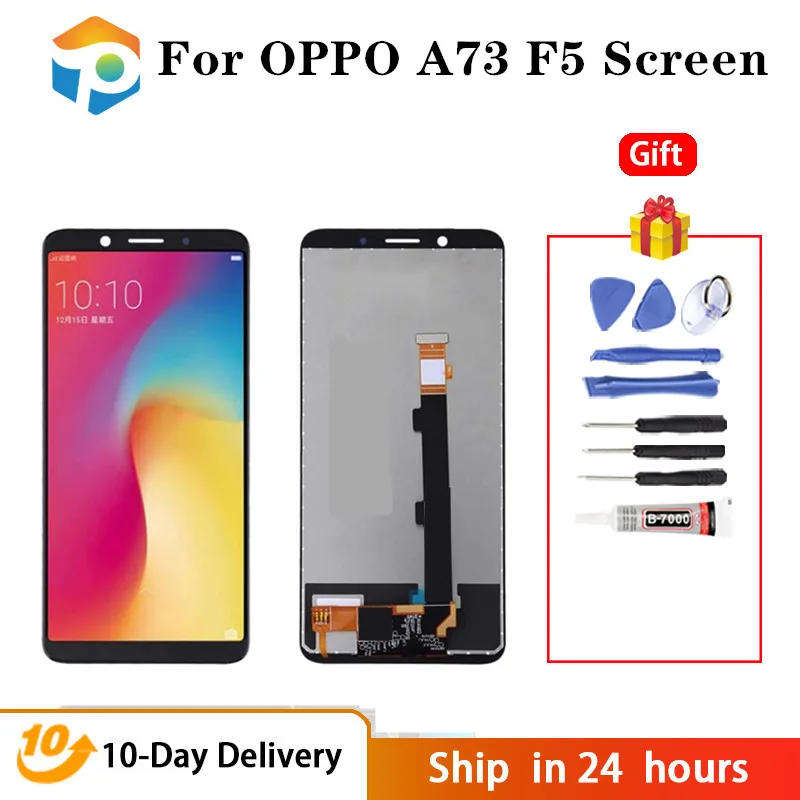 

Тест AAA для OPPO F5 Дисплей LCD s дигитайзер в сборе детали Pantalla для OPPO A73 Ремонт сенсорного ЖК-экрана детали 6,0 дюйма