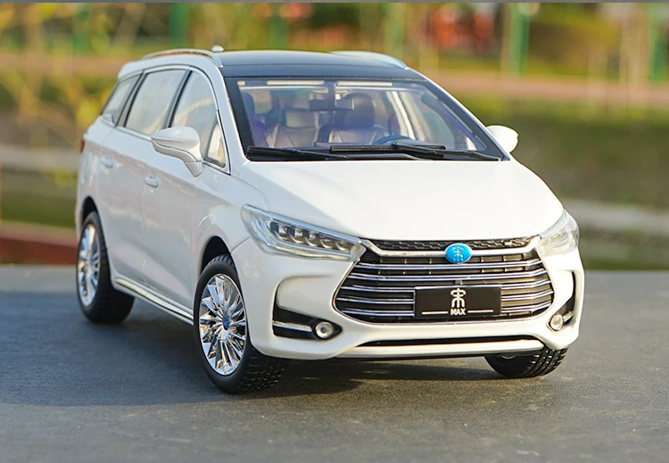 1/18 BYD реселлер версия модель автомобиля Song MAX новая энергия MPV коммерческий автомобиль литье под давлением модель автомобиля с небольшим подарком