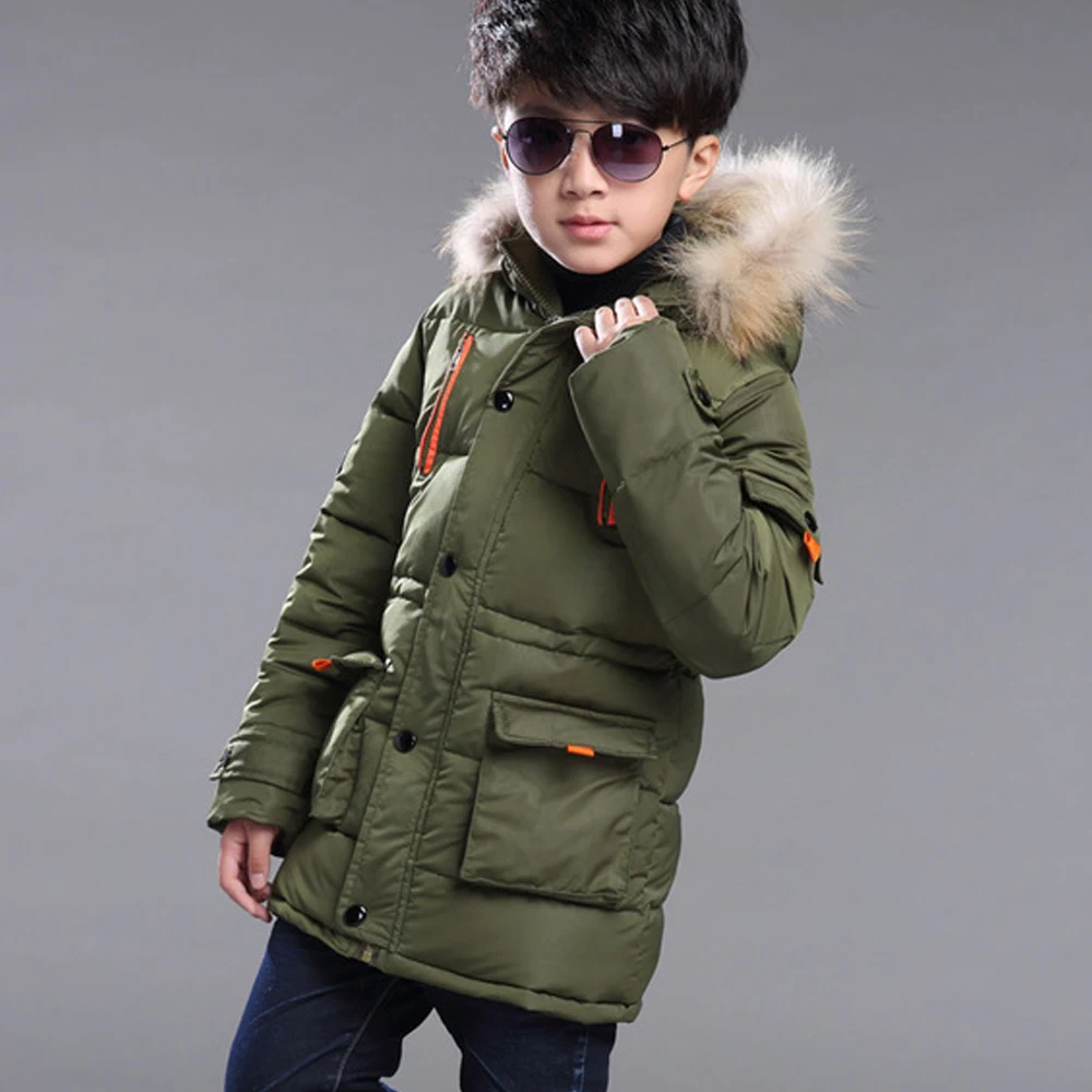 XINBAO/ г. Пальто для мальчиков, куртки новая осенне-зимняя одежда для детей, размер 5, 6, 7, 8, 9, 10, 11 лет утепленная шерстяная одежда на молнии с капюшоном