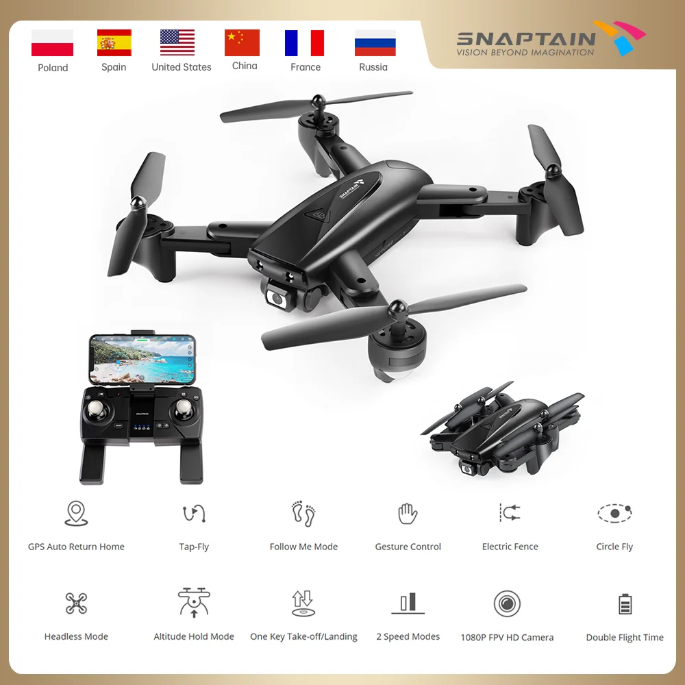 SNAPTAIN SPE500MQ Камера беспилотный Дрон Складная с видом от первого лица Квадрокоптер