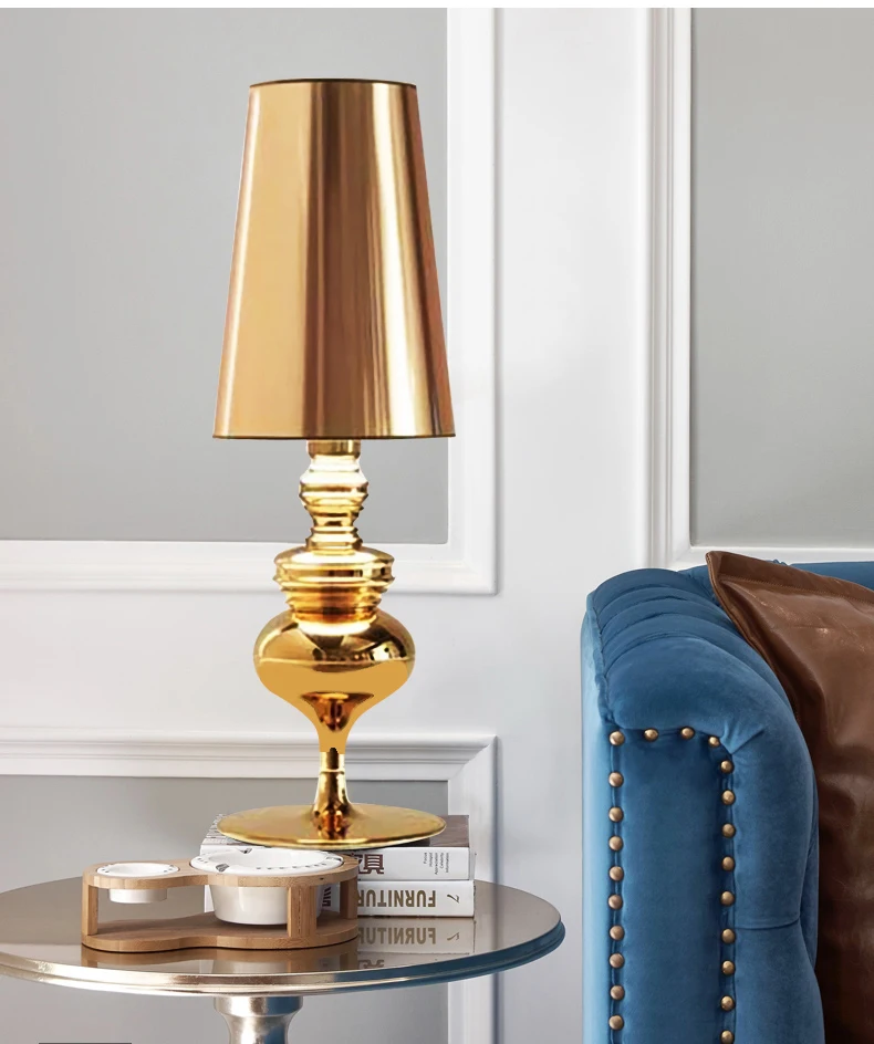 Modern Guard Table Lamps Living Room Bedroom Bedside Lamp Reading Lamp Desk Lamps Gold Silver Tafellamp E27 US Plug 220V 110V