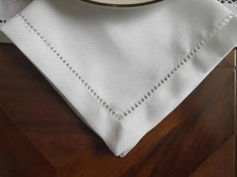 Camellia Casa Napkin/Placemat Hemstitched by Hand Linen Look Washable Home/Banquet/Hotel/airbnb/Restraunt