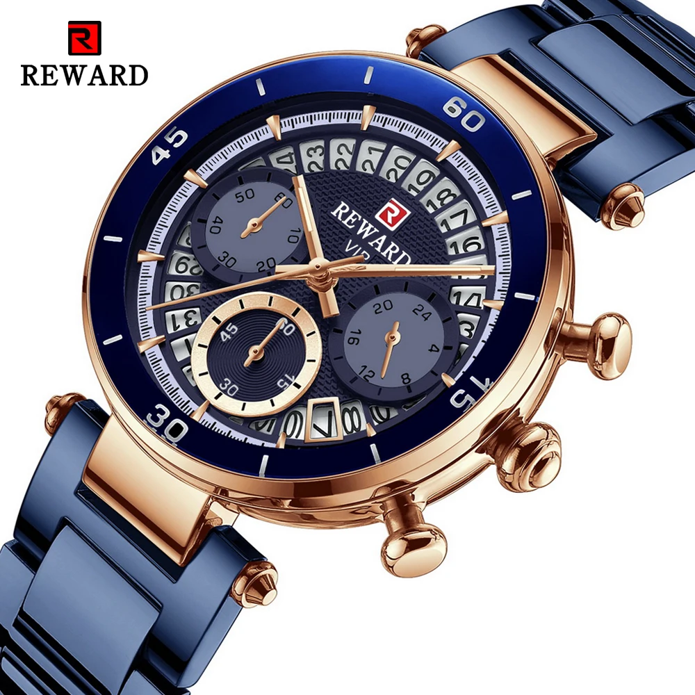 Women Watches REWARD Waterproof Relogio Luxury Brand Clock Top Quartz Stainless-Steel