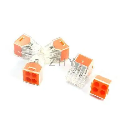 

5 Pcs 0.75-2.5mm2 1.5-2.5mm2 4 Cable Push Wire Quick Connector AC 250V 24A