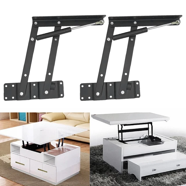 Mecanismo de mesa de centro elevable, 2 piezas de mecanismo de marco de  elevación de escritorio, ajuste de hardware, bisagra hidráulica, soporte de