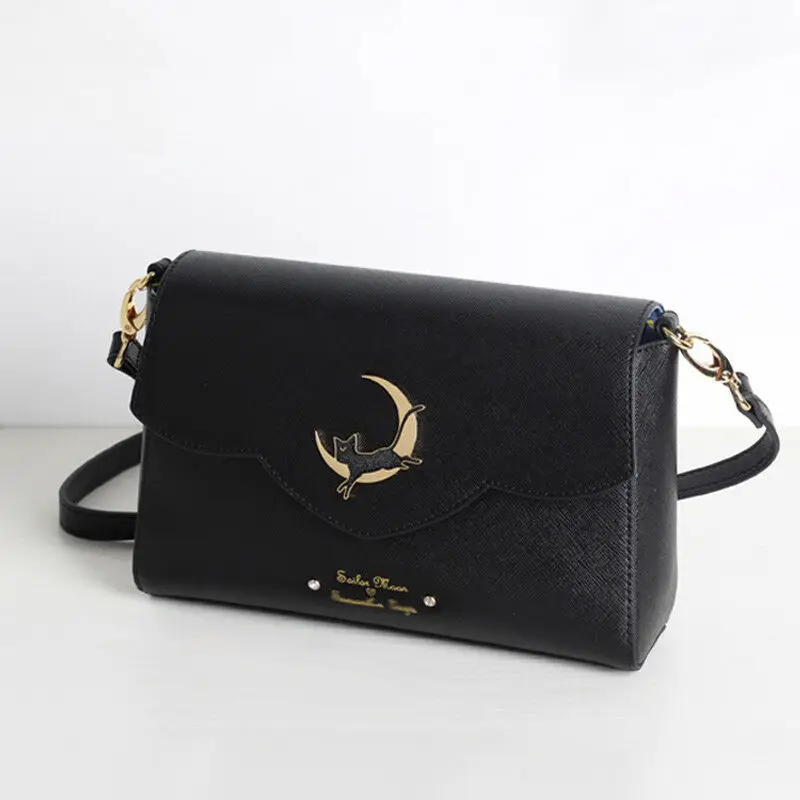 Японская аниме Сейлор Мун 20th anniversary Luna Cat PU кожаная сумка через плечо сумка-мессенджер черная сумка Милая