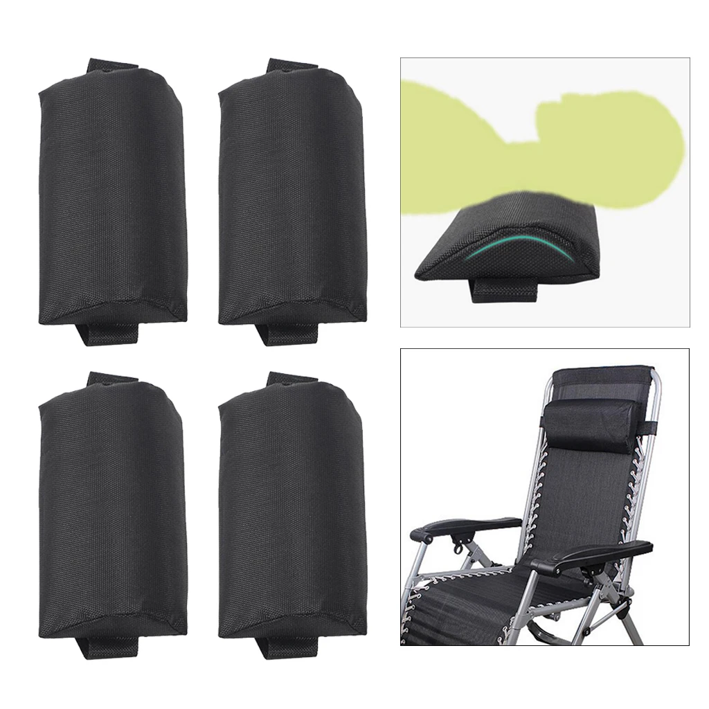 4xHeadrest Head Cushion Pillow for Folding Beach Sling/Lounge Chairs for Backyard, Picnics, Beach