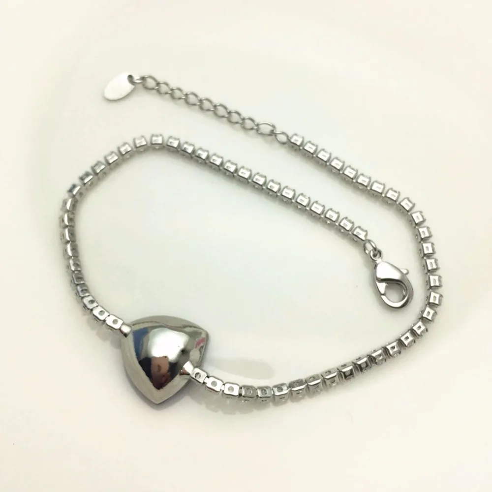 Ms Betti Full Rhinestone Chains Bracelet Big Triangle Stone Crystal From Austria 2021 Fashion Design Women Birthday Party Gifts