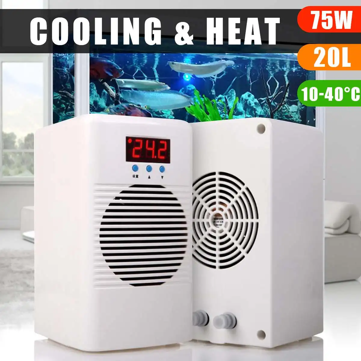 

Fish Tank Aquarium Chiller Water Cooler & Warmer For Below 20L Marine Tank Water Temperature Conditioner Aquarium Accessories