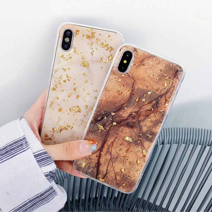 

Luxury Gold Bling Glitter Marble TPU Phone Case For iPhone XS Max XR X 10 6 6S 7 8 Plus 7Plus 8Plus Back Cover For iPhone X Case