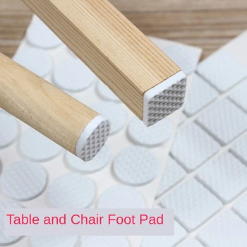 

4/12/30/48 Pieces Chair Leg Pads Soft Self-adhesive Floor Protector Anti-slip Mat Anti Rub Furniture Leg Pads