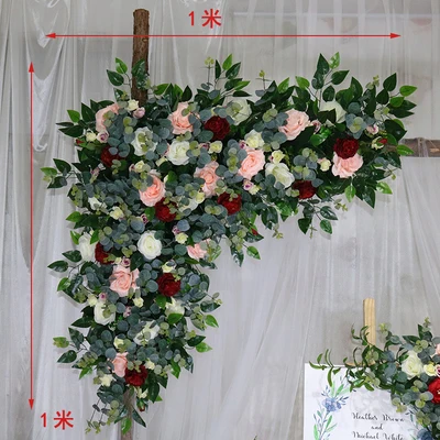 Свадебный реквизит искусственный цветок Арка Дверь ряд цветов на заказ лужайка Свадьба предварительно функциональный фон украшение Шелковый искусственный цветок - Цвет: 26