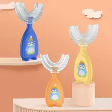 

Toddler Toothbrush Lovely Shape Hand-Held Labor-saving Infant U Manual Toothbrush Children Toothbrush for Gum Care