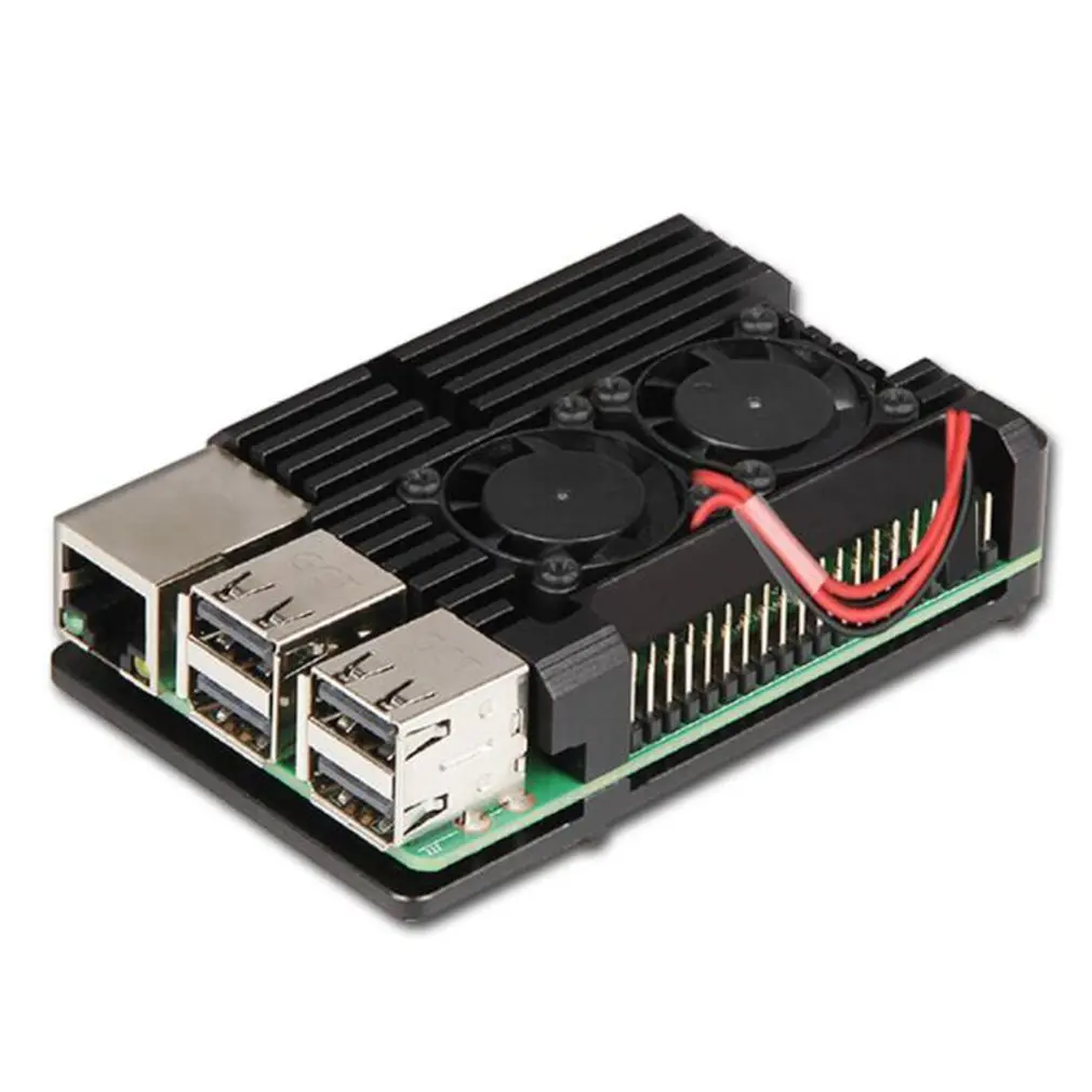 For Raspberry Pi 3 Aluminum Case Replacements Parts Metal Shell Black Enclosure for RPI Raspberry Pi 3B