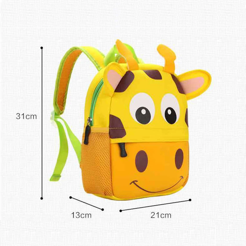 Новинка, рюкзак с объемным рисунком животных для маленьких мальчиков и девочек, милый детский рюкзак для детского сада, школьная сумка, рюкзак