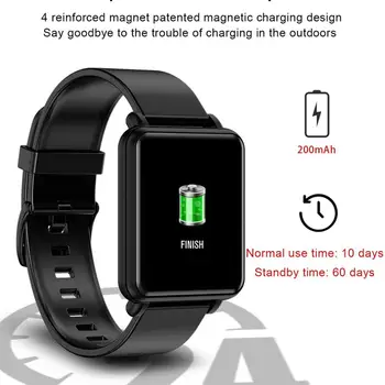 

In stock Smart Watch Heart Rate Blood Pressure Monitor Waterproof Fitness Sport Tracker Smart Bracelet For Ios Android