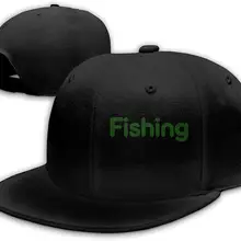 Мужская бейсболка с плоским козырьком для рыбалки, регулируемая черная бейсболка