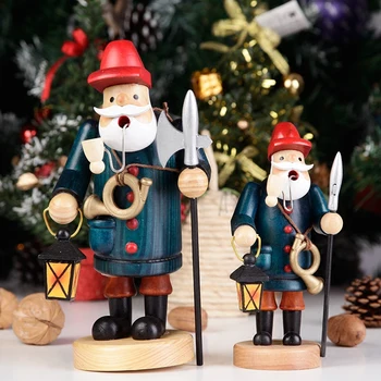 

Sales Christmas Creative Smoke Dolls Statue Pipe Puppet AromaStone Handmade Wooden Craftwork Christmas Home Decoration R3490